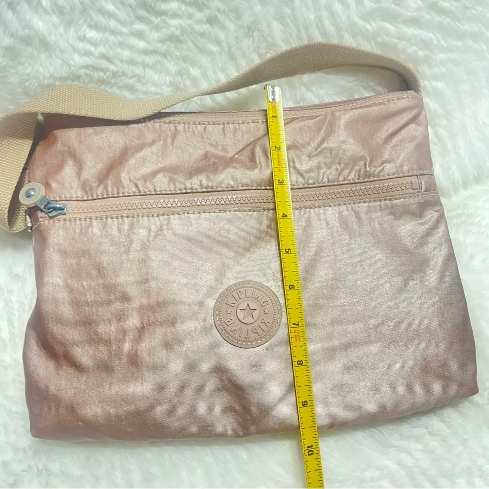 Rose Gold Kipling Pink Crossbody Bag with Signature Style
